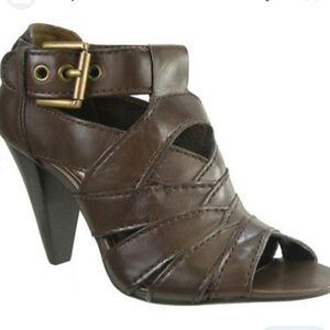 COACH Harah Peep Toe Leather straped Sandals